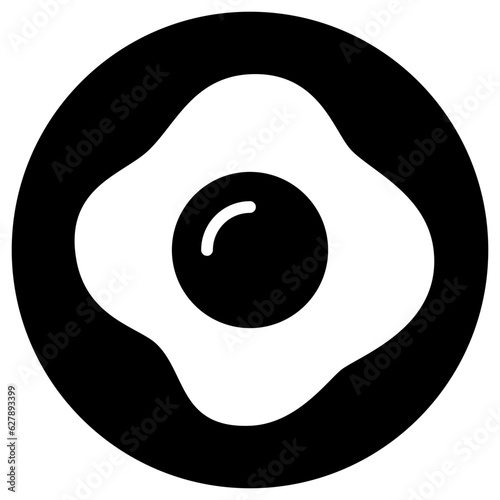 fried egg glyph icon