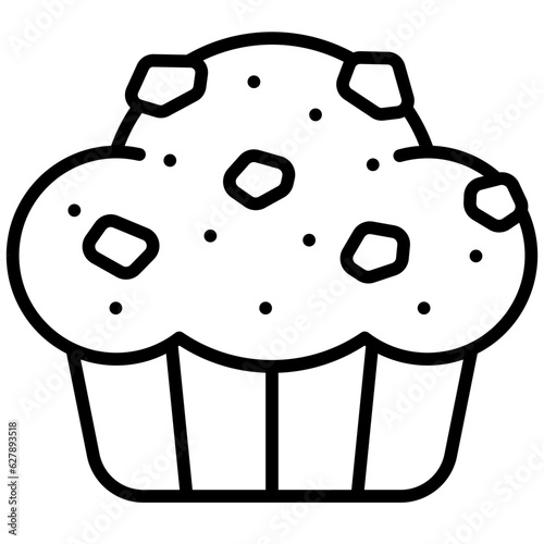 muffin outline icon