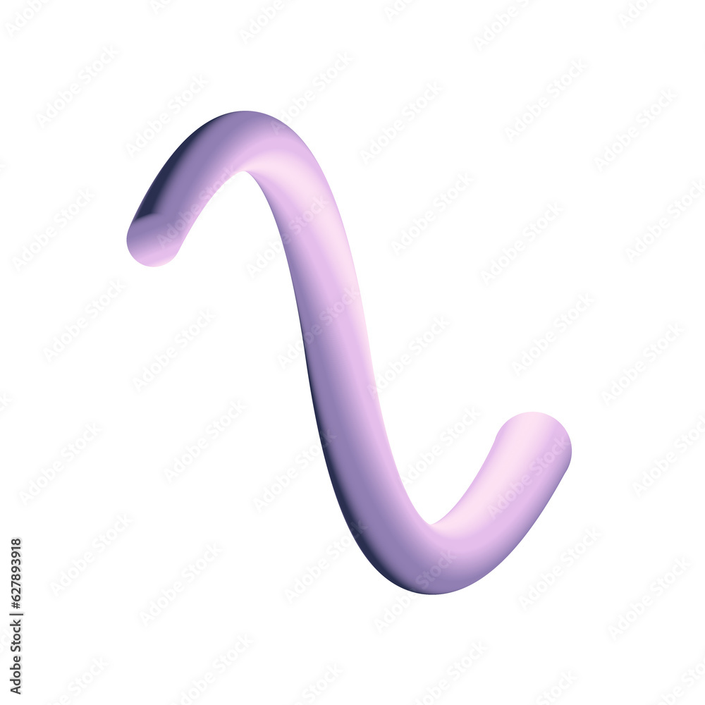 3D Gradient Squiggle Line 3D Gradient Squiggle Line