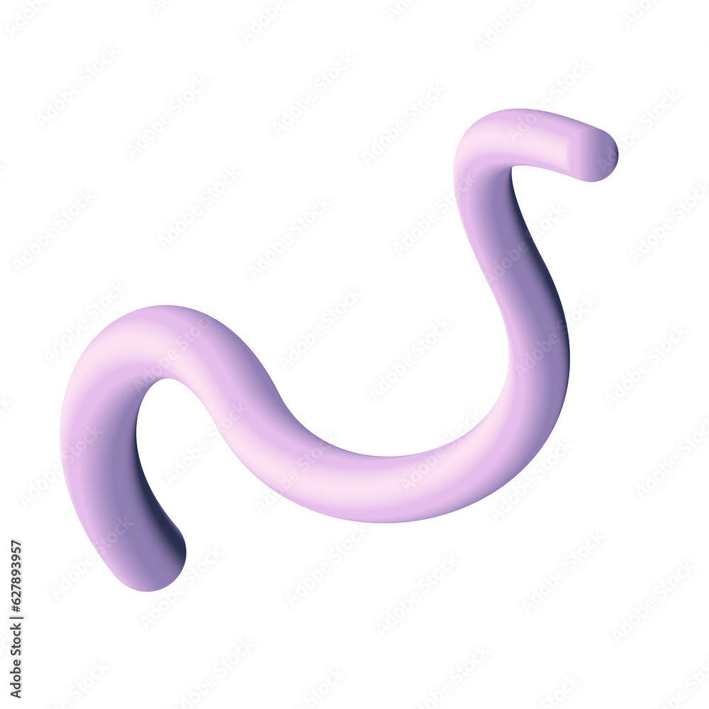 3D Gradient Squiggle Line 3D Gradient Squiggle Line