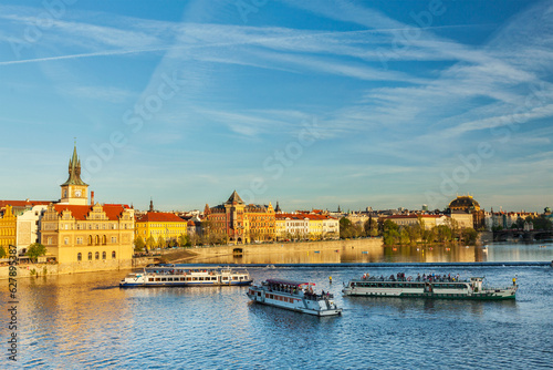Prague Stare Mesto embankment view from Charles bridge © Dmitry Rukhlenko