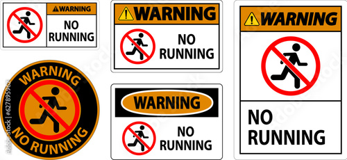 Prohibition Sign, No Running Symbol