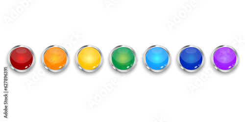 Glossy web buttons. Vector illustration. EPS 10.