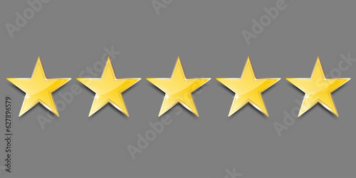 Five stars customer product rating. Vector illustration. EPS 10.