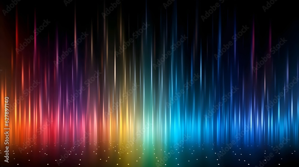 Colorful spectrum lights with black background. 8k resolution. Best for wide banner, poster, header website, social media, editing video, background presentation, promotion and more