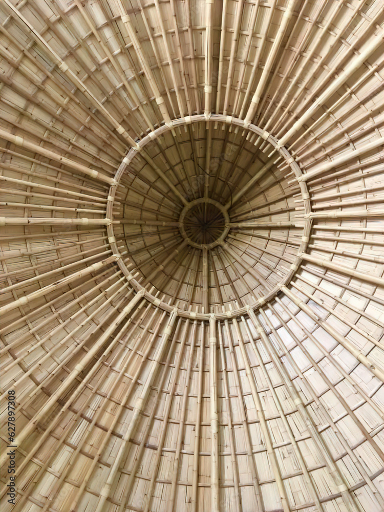 pattern roof rattan bamboo architecture 