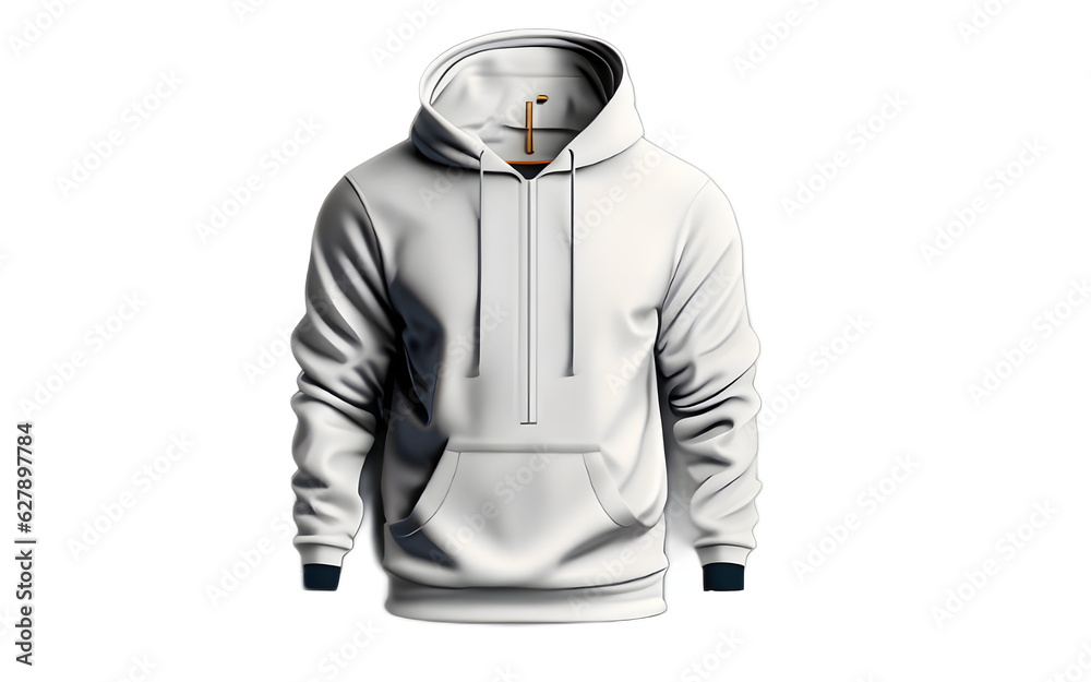 Hoodie Mockup with white background generative AI.
