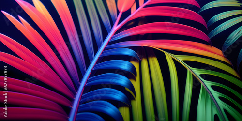 Wallpaper Mural A colorful palm leaves.as background. Generative AI Torontodigital.ca