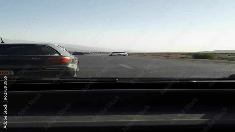 Hyperlapse of car driving on the highway Hyperlapse of car driving on the highway