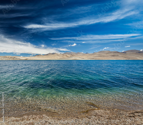 Fototapeta Naklejka Na Ścianę i Meble -  Tso Moriri lake in Himalayas in Ladakh, India