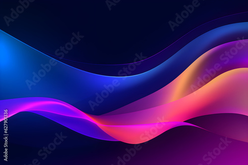 abstract graphic purple and blue wave colourful background design, AI generate