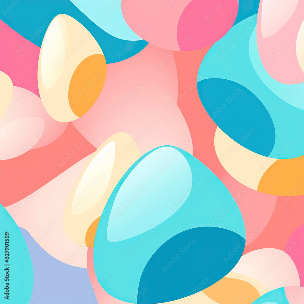 colorful easter eggs pattern