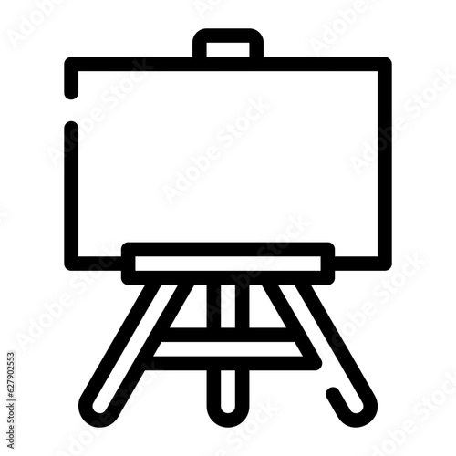 easel line icon