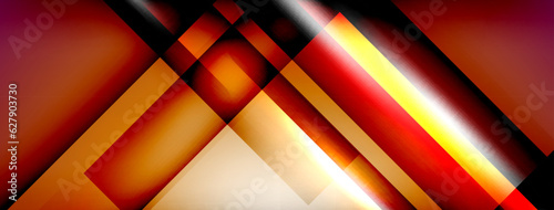 Light and shadow squares and lines abstract background