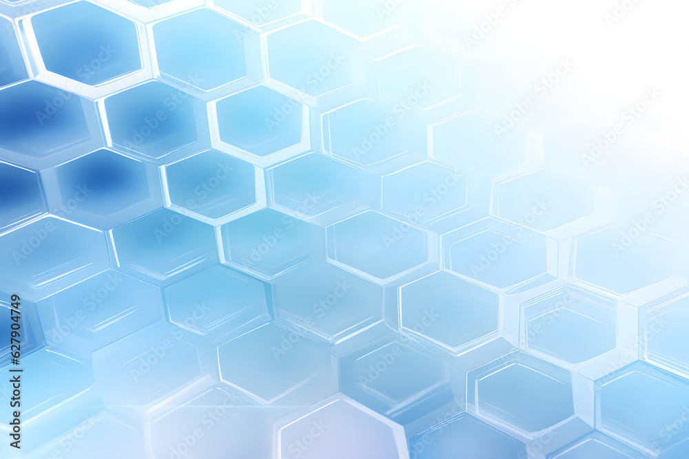 abstract 3D hexagons modern blue background, Digital image of light rays, stripes lines with blue light, AI generate abstract 3D hexagons modern blue background, Digital image of light rays, stripes lines with blue light, AI generate