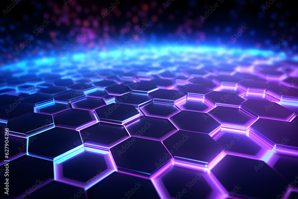 abstract 3D hexagons modern blue background, Digital image of light rays, stripes lines with blue light, AI generate abstract 3D hexagons modern blue background, Digital image of light rays, stripes lines with blue light, AI generate