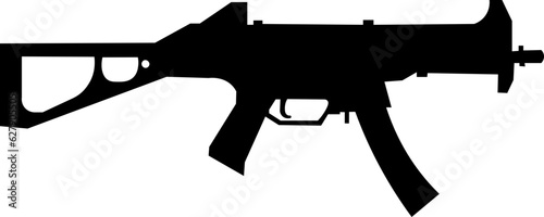 Weapon Machine Gun Silhouette Illustration Vector