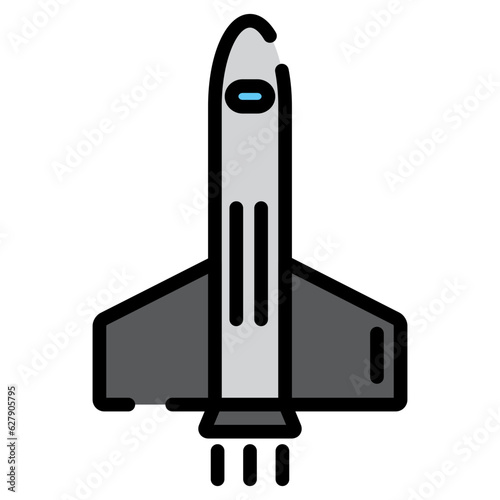 space shuttle icon vector 