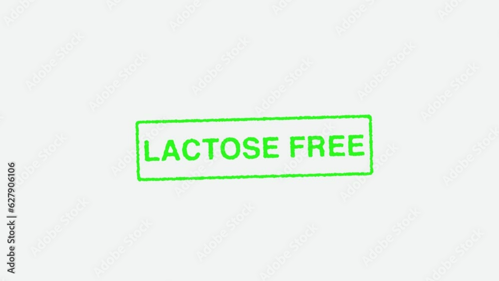 Real Hand Stamping Lactose Free Stamp on White Background Real Hand Stamping Lactose Free Stamp on White Background