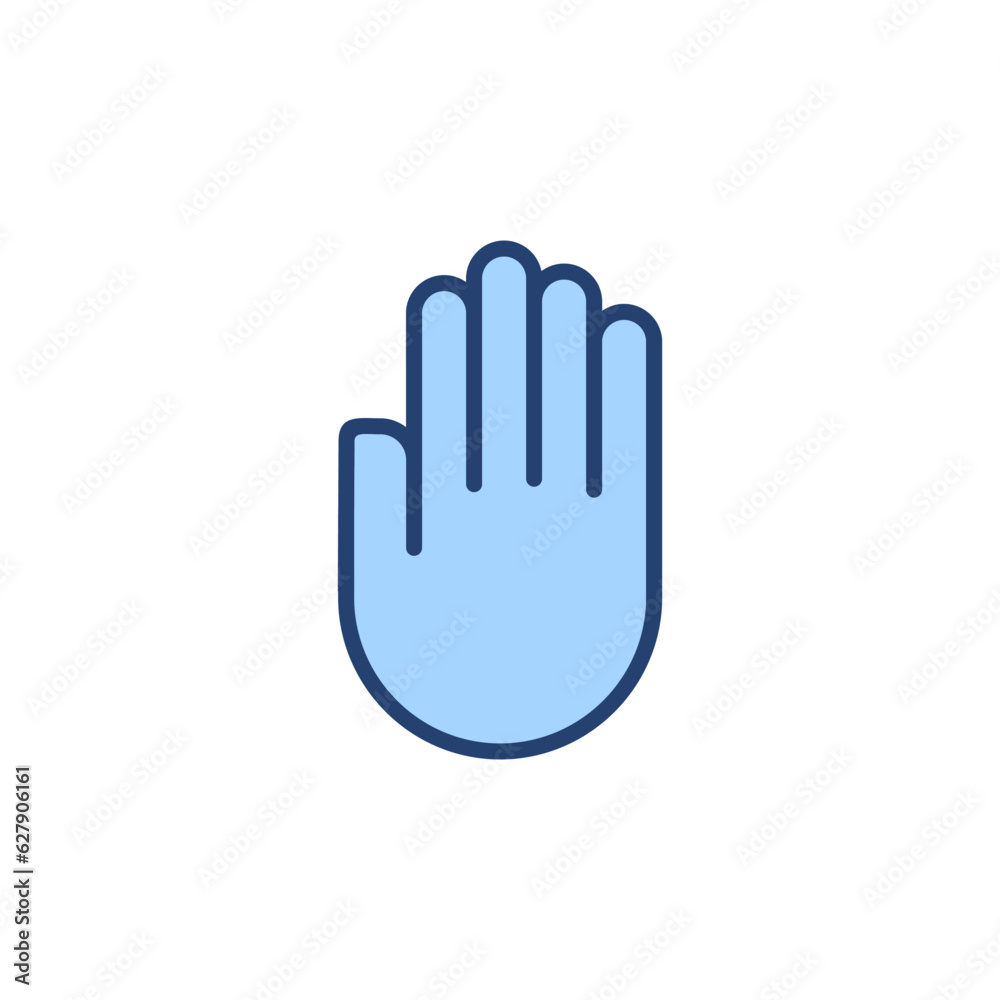 Hand icon vector. hand sign and symbol. palm