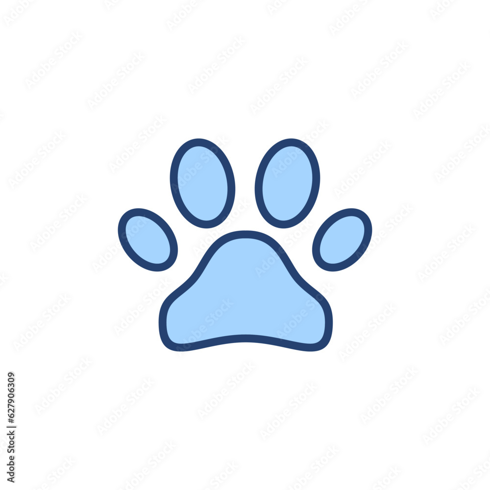 Paw icon vector. paw print sign and symbol. dog or cat paw Paw icon vector. paw print sign and symbol. dog or cat paw