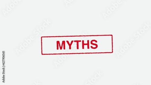Real Hand Stamping Myths Stamp on White Background