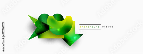 Minimal geometric abstract background. Primitive shapes composition backdrop. Trendy techno business template for wallpaper, banner, background or landing