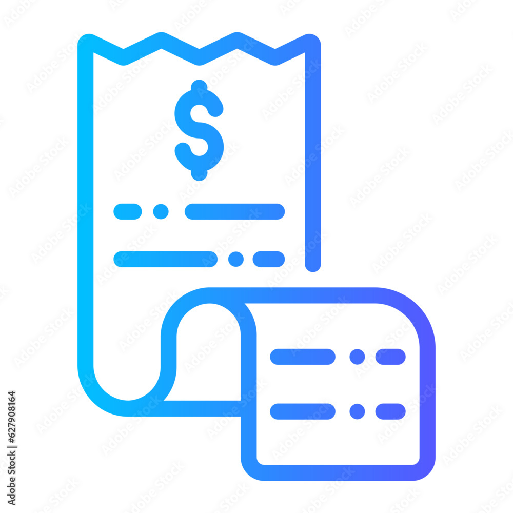 bill Line Gradient Icon bill Line Gradient Icon
