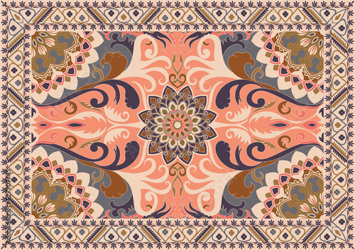 carpet design texture persian and tebriz rugs design print fabric design. mandala