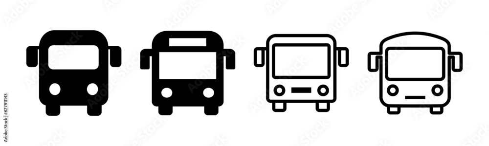 Bus icon set illustration. bus sign and symbol. transport symbol Bus icon set illustration. bus sign and symbol. transport symbol