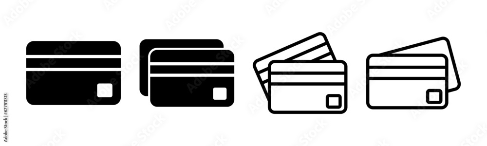 Credit card icon set illustration. Credit card payment sign and symbol Credit card icon set illustration. Credit card payment sign and symbol