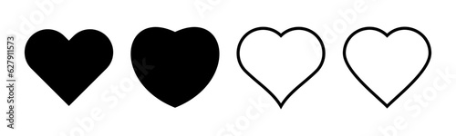 Love icon set illustration. Heart sign and symbol. Like icon vector.