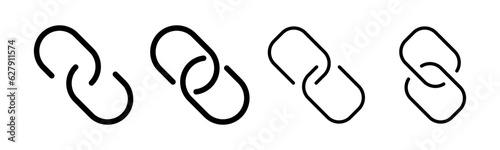 Link icon set illustration. Hyperlink chain sign and symbol