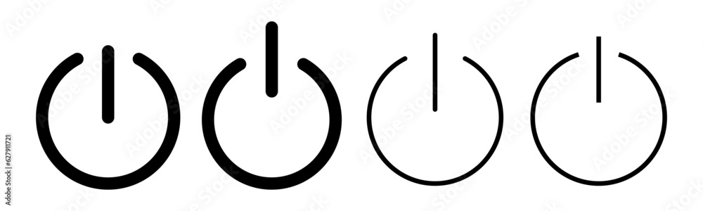 Power icon set illustration. Power Switch sign and symbol. Electric power
