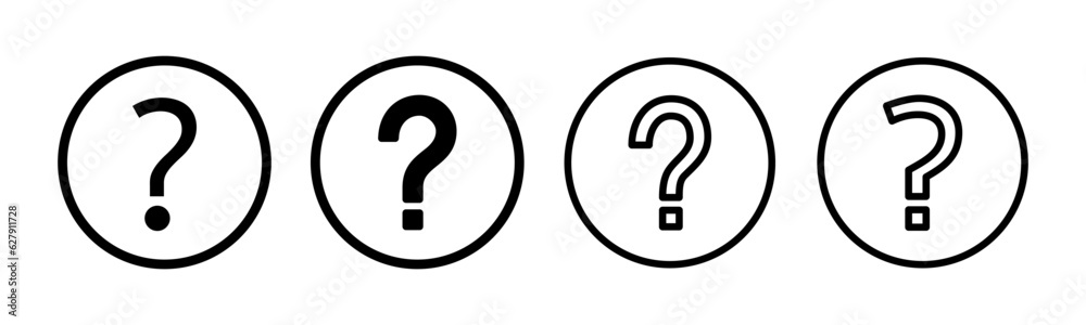 Question icon set illustration. question mark sign and symbol Question icon set illustration. question mark sign and symbol