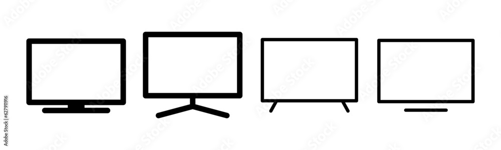 Tv icon set illustration. television sign and symbol Tv icon set illustration. television sign and symbol