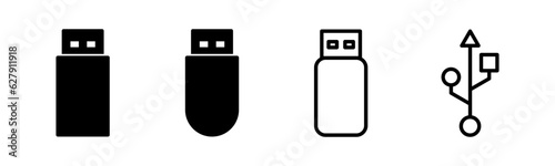 Usb icon set illustration. Flash disk sign and symbol. flash drive sign.