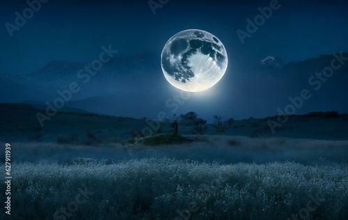 A moonlit night view