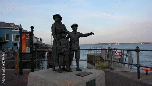 Annie Moore Statue in Cobh, Ireland, commemorating the first immigrant