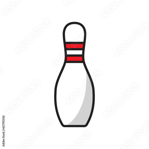 Bowling Striking Victory icon vector design templates