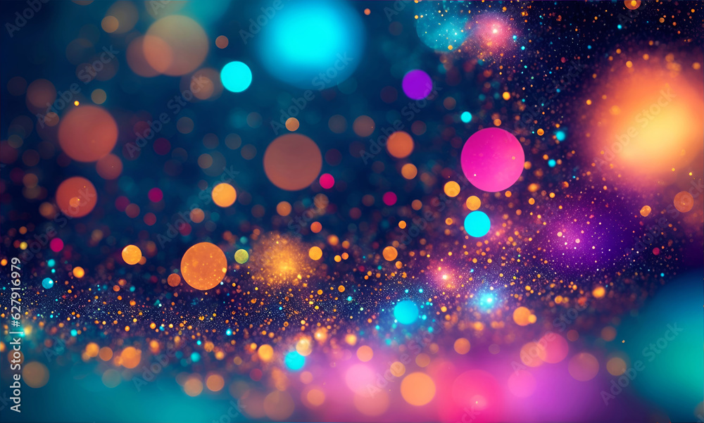 abstract christmas colorful bokeh background