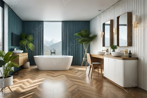 modern bathroom interior generated by AI