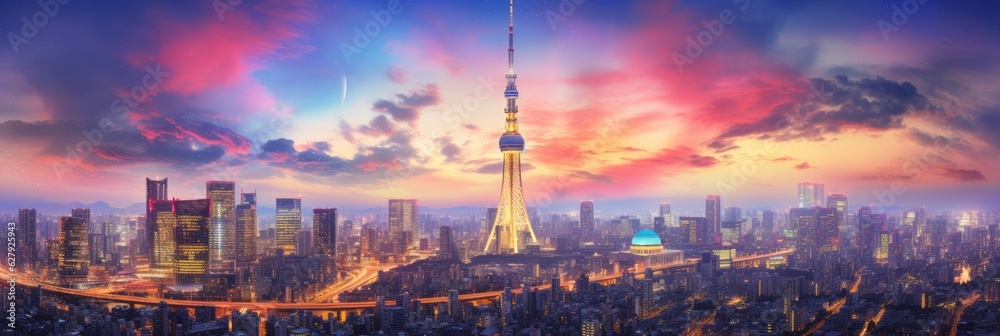World top biggest city image illustration, best city on the world, Paris, London, japan Tokyo, NewYork - obrazy, fototapety, plakaty 