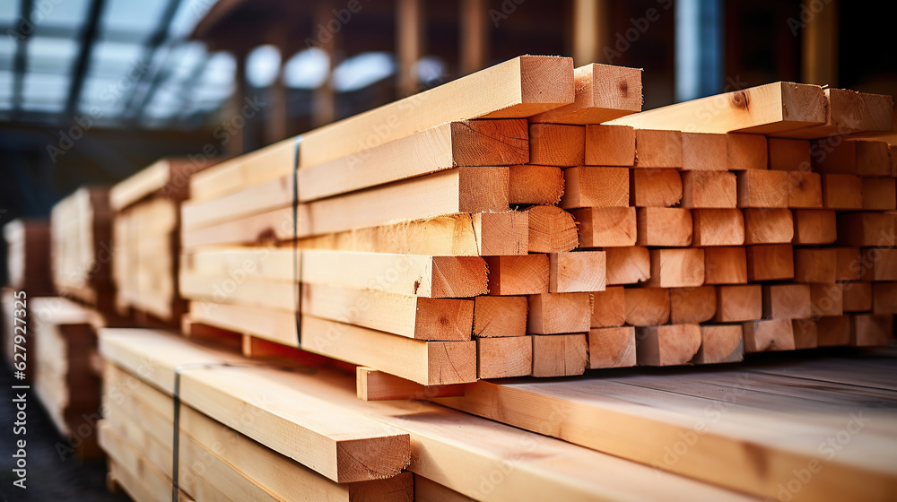 a pile of natural wooden boards awaits use in building and repair projects. a pile of natural wooden boards awaits use in building and repair projects.