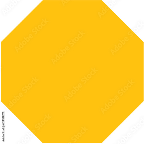 Free Download Digital png illustration of big yellow octagon on transparent background - GFXLoad