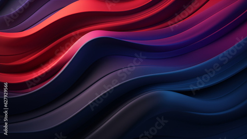 Abstract colorful dark wavy Background. Generative AI