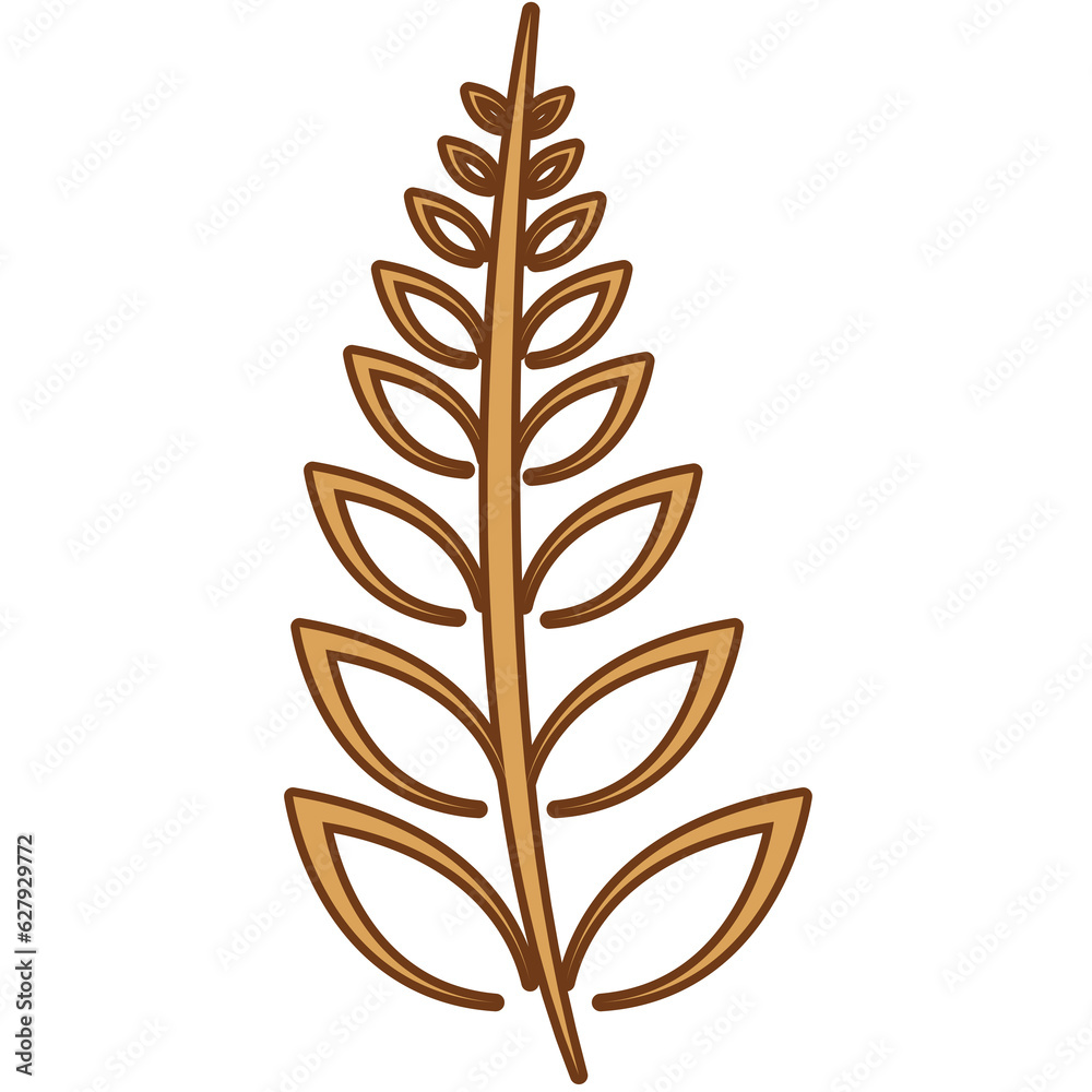 Digital png illustration of plant with leaves on transparent background