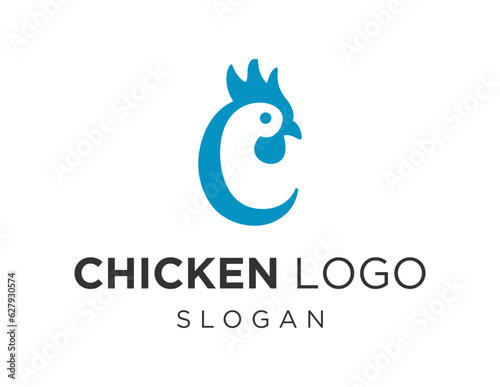 Logo design about Chicken on a white background. made using the CorelDraw application.