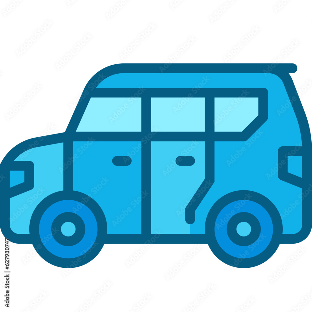 Fototapeta premium minivan two tone icon