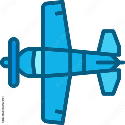 propeller plane two tone icon
